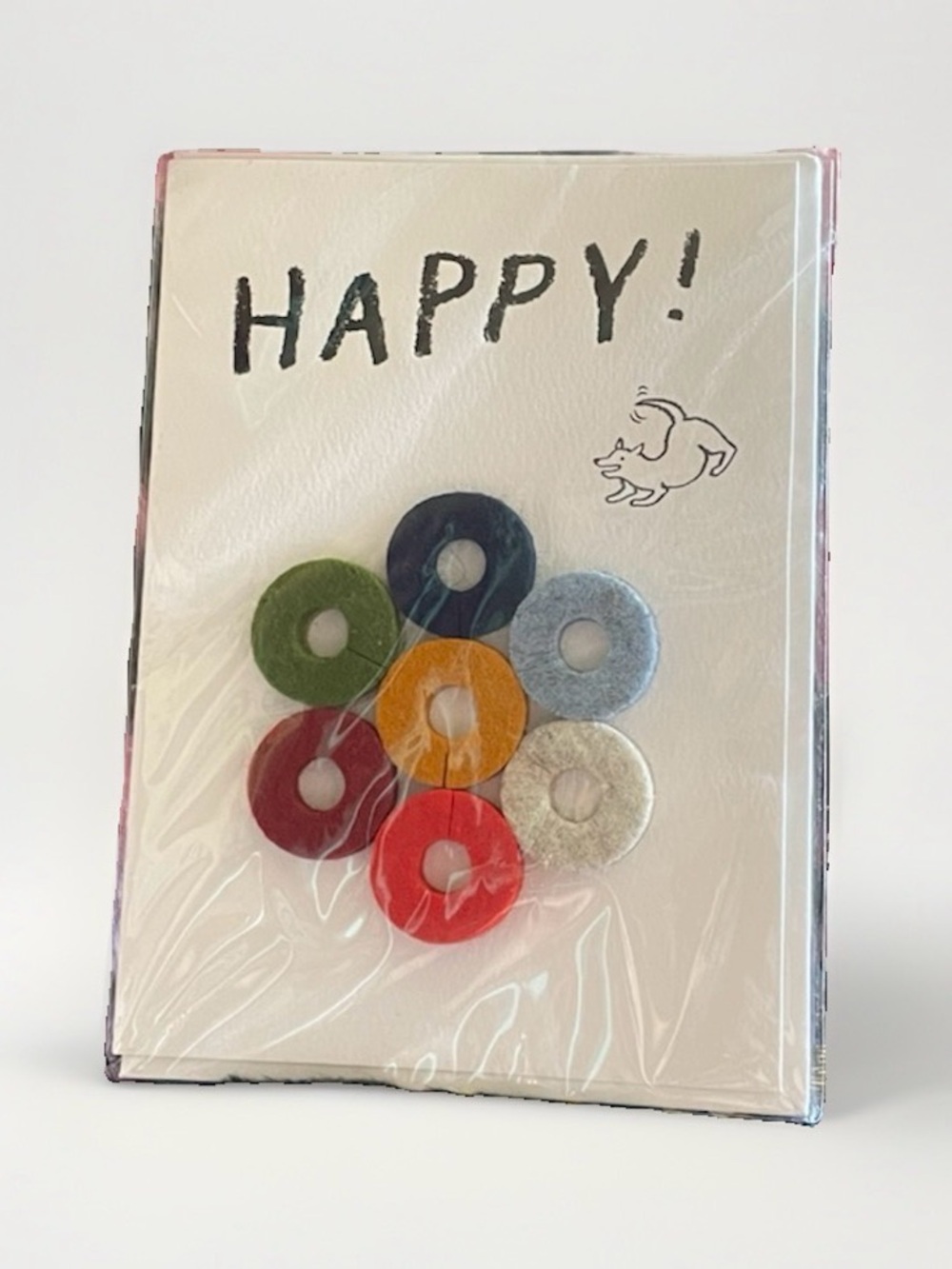 Happy! Graf Lantz Wine-Otes, Set of 7 Colorful Wine Glass Wool Felt Markers